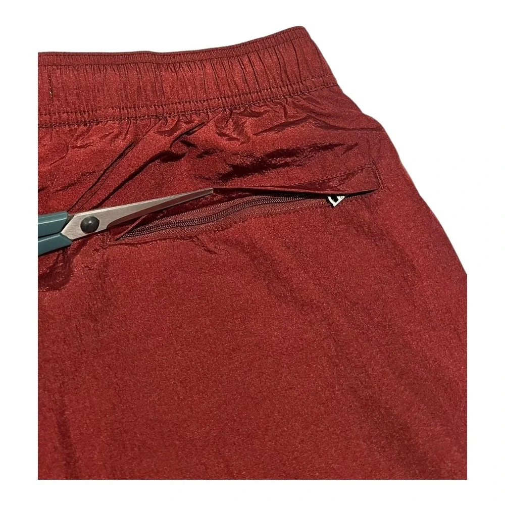 Onia Men's‎ Medium Burgundy Swim Trunks Lined Elastic Waist Drawstring